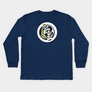 Seahorse Swirl Mandala Kids Long Sleeve T-Shirt